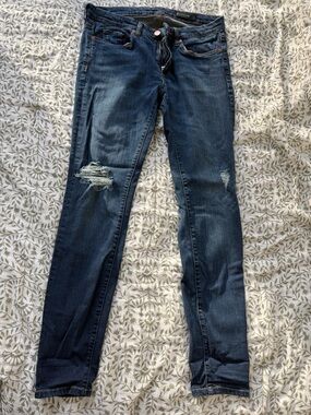 Blank NYC Indigo Distressed Skinny Jeans